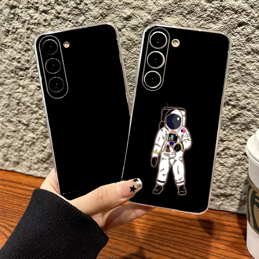 

astronaut Phone Case For Samsung Galaxy A71,70,52,40,51,31,A50,21S,30S,Note20ultra Transparent soft Cover