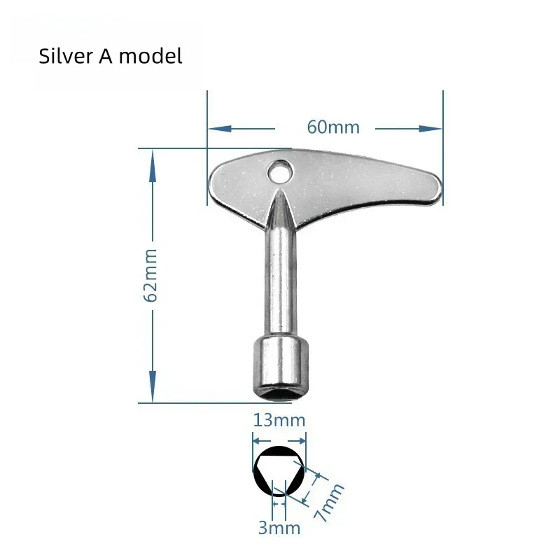 High Quality Internal Triangle Wrench Elevator Water Meter Valve Key Multi-functional Internal Triangle Key Wrench Home