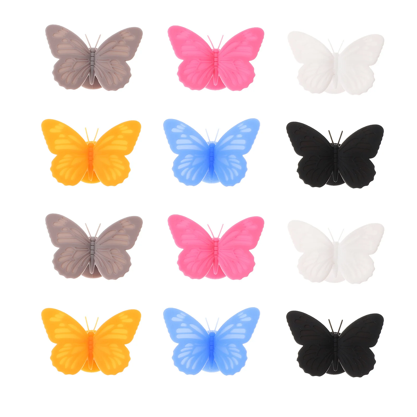 12 قطعة علامات كأس للنبيذ سيليكون شرب السحر لأكواب الحفلات علامات النبيذ الإبداعية مهرجان لوازم ديكور تحديد الزجاج #5