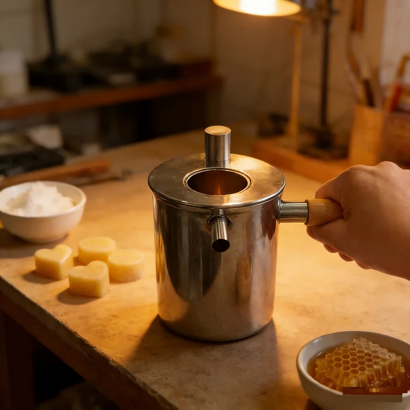 

Beeswax Pouring Pot Beeswax Cell Cup Making Mold Beeswax Melting Pot Honey Bee Candle Tool Boiling Wax Melter Pot Bee Wax Kettle