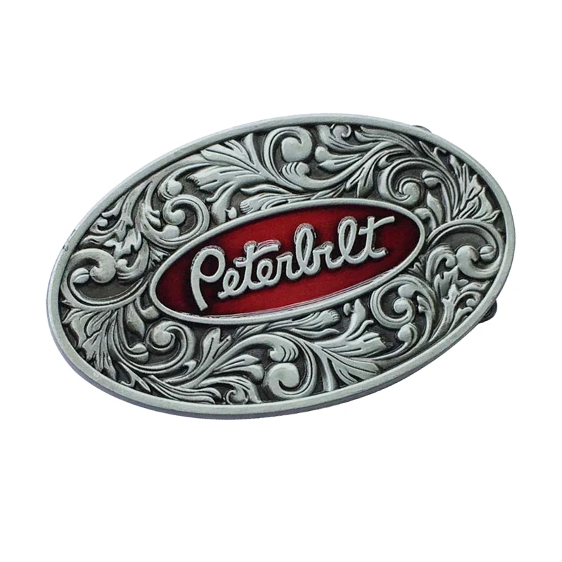 Cheapify Dropshipping Oval Peterbilt Truck Belt Buckle for Men Western Cowboys High Quanlity Metal Hebillas Para Cinturón