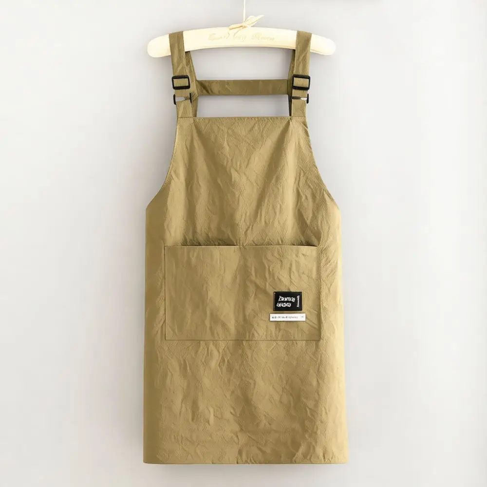 Minimalist Waterproof Cooking Bib Apron Durable Polyester Material Adjustable Strap For Kitchen Baking Serving Unisex