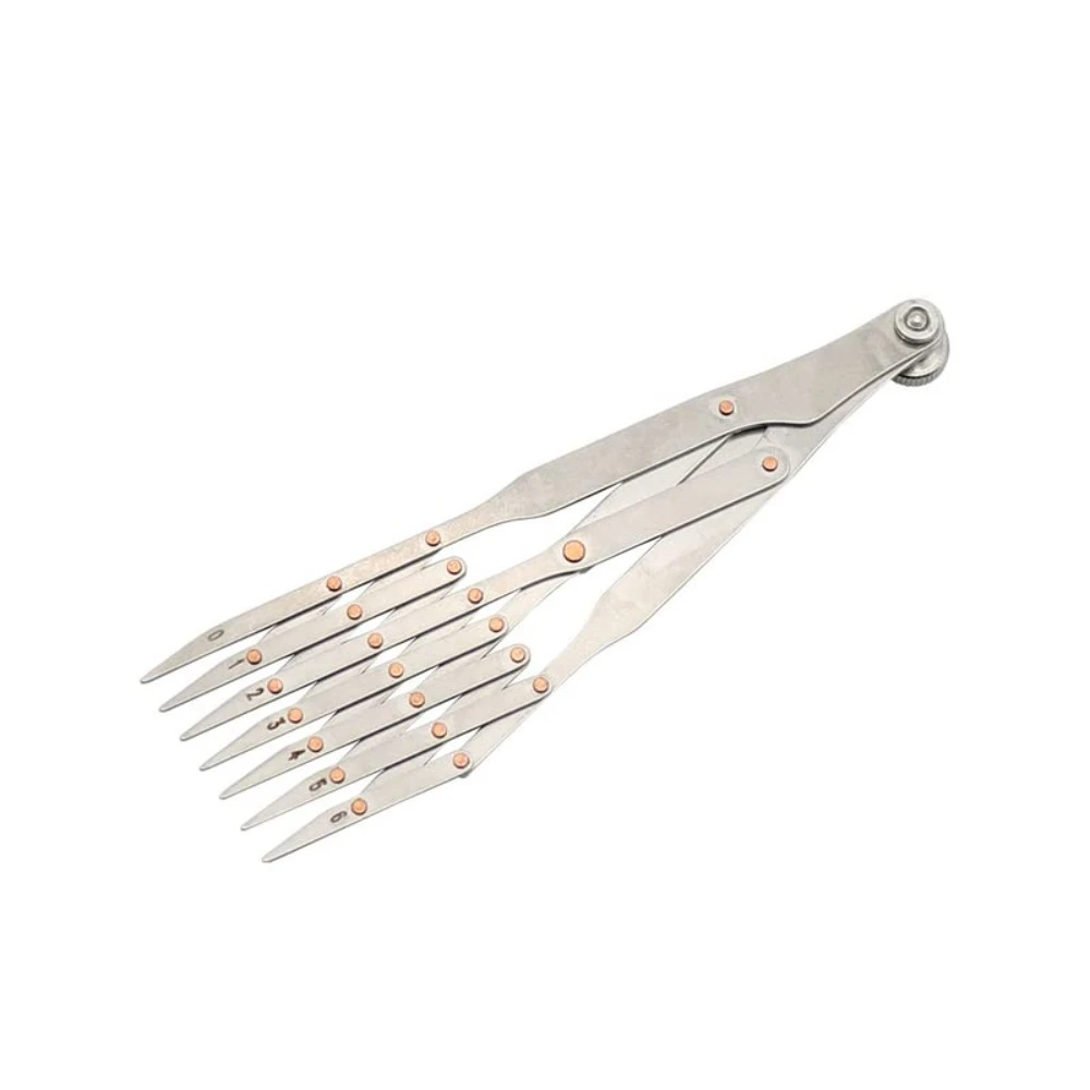 

Equally Spacing Sewing Gauge Stainless Steel Quick Mark Expanding Sewing Gauge Auxiliary Tool 5/7/11 Teeth Space Divider