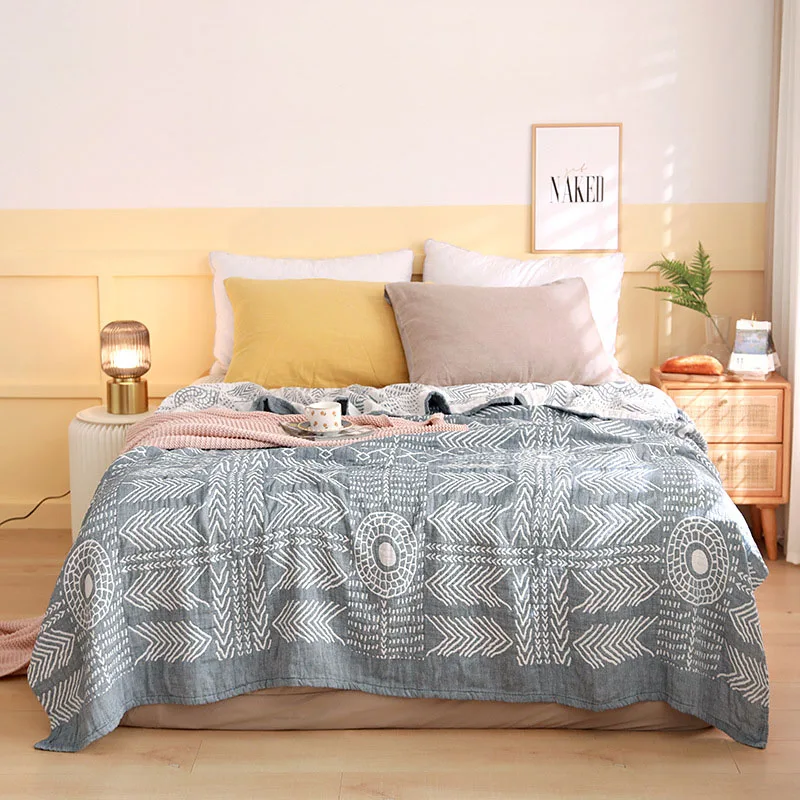 

Plaid Blanket for Bed Double Queen King Bedspread Gauze Summer Thin Towel Quilt Coverlet Autumn Winter Sheet Bed Sofa Cover