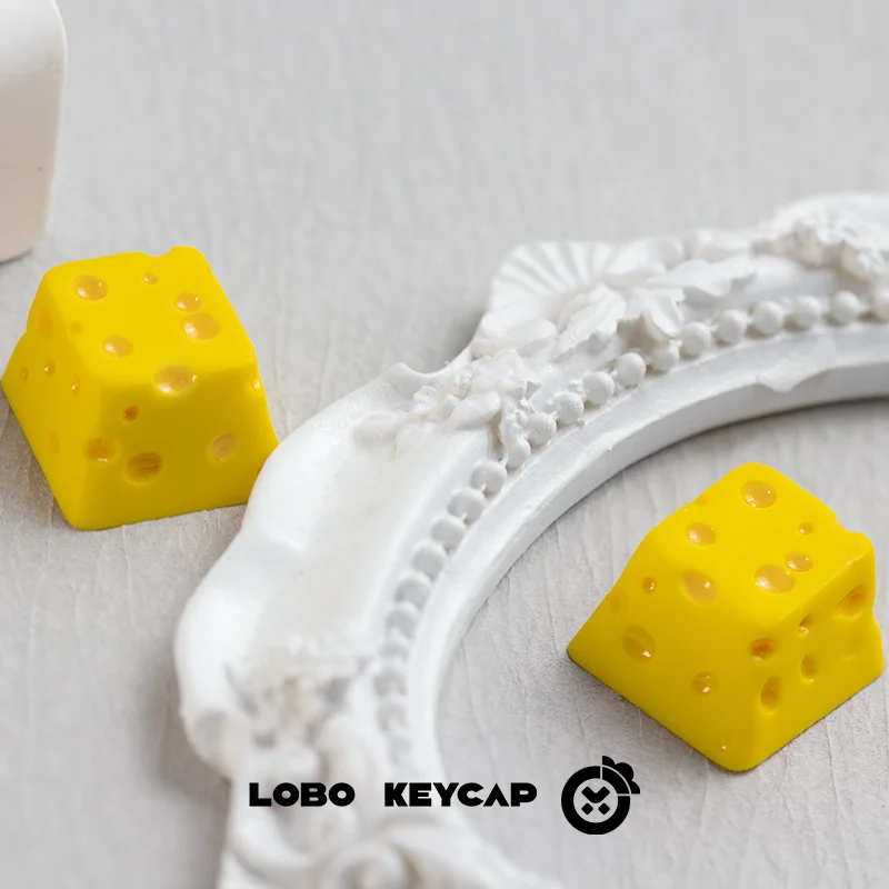 Lobo Keycap Cheese Yellow Cartoon Jerry Anime Merchandise Keyboard Accessories Kawaii Decorative Parts Esc Replaceable Keycaps