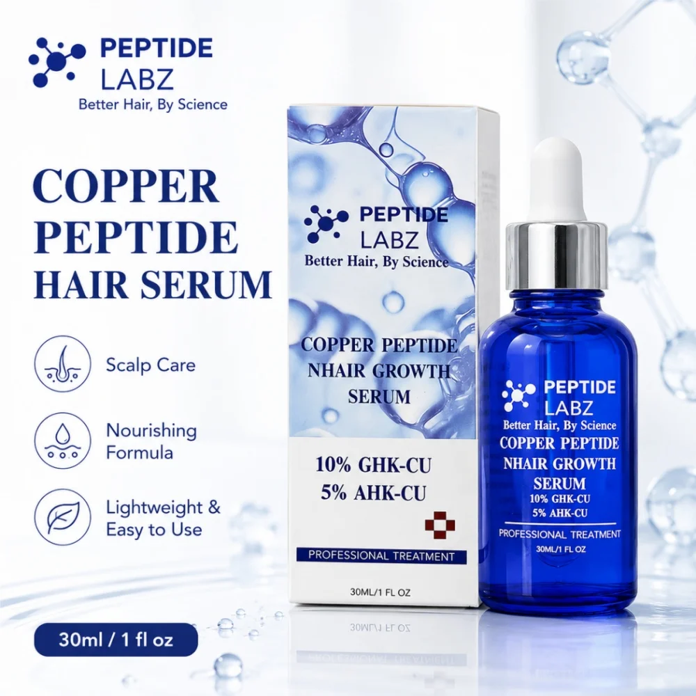 Copper Peptide Hair Growth Essence 300ml Scalp Care Anti Thinning Repair Serum Fast Absorbing Treatment for Men Women