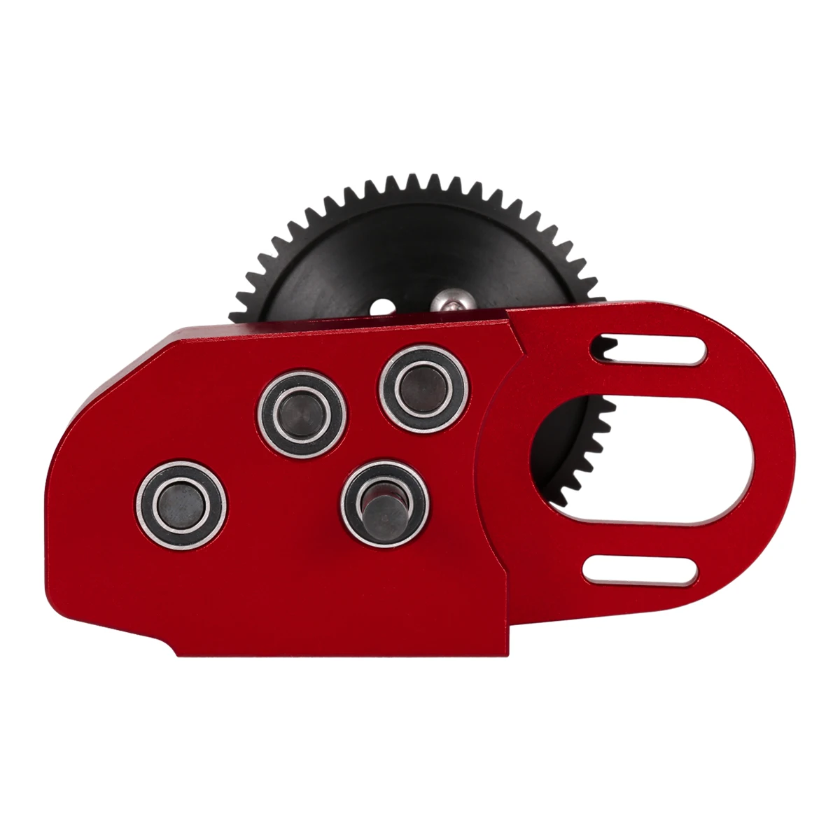 Caja de cambios de aluminio con transmisión baja, 30% Overdrive, con engranaje recto de deslizamiento Delrin para 1/10 RC Crawler Rigs SCX10 Capra LCG, chasis DIY