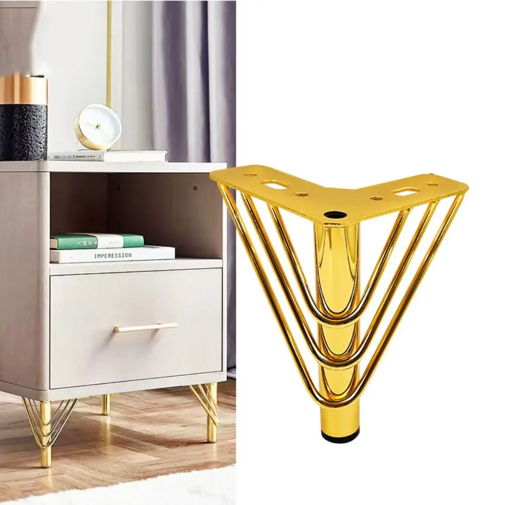 

Ножки для мебели золотого цвета, высота 15 см, утолщенный дизайн, металлические ножки для мебели, металлический материал, треугольная форма