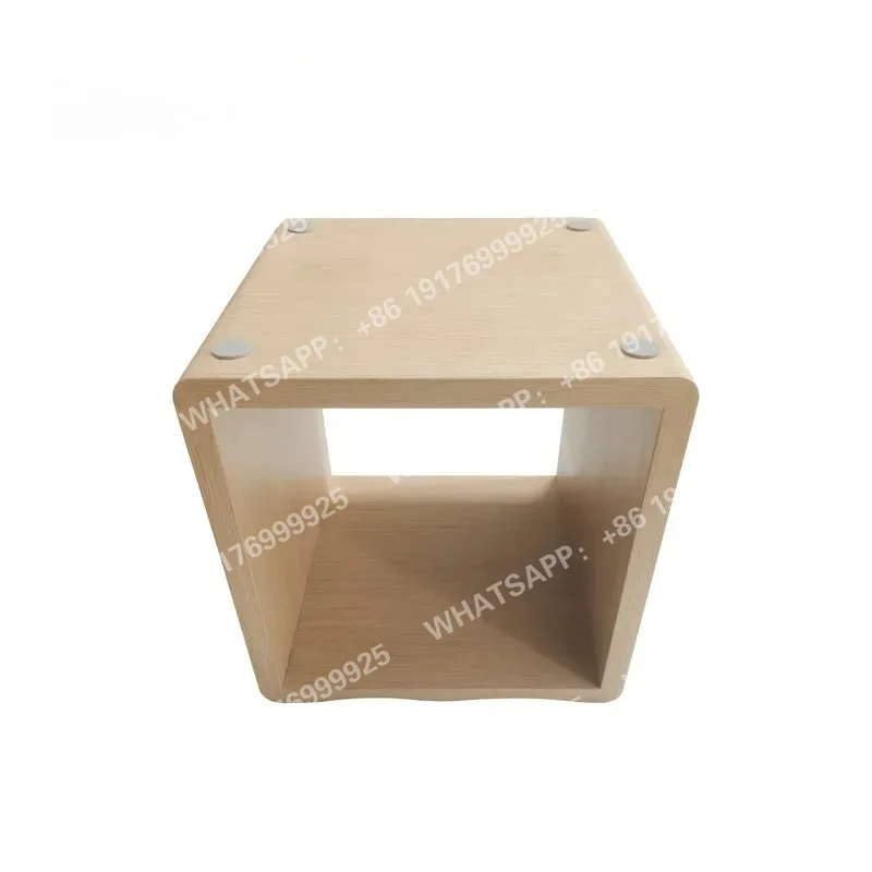 Modern Design Box Shaped Comfortable Wood Seating Square Stool Short Stool for Sitting and Storage