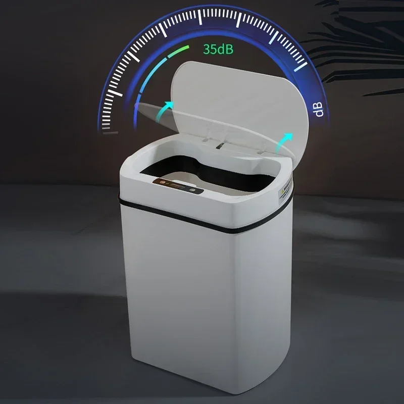 Smart Capacity Dustbin Kitchen Bin Induction Bathroom For Can Trash Waterproof Garbage Automatic Large Wastebasket