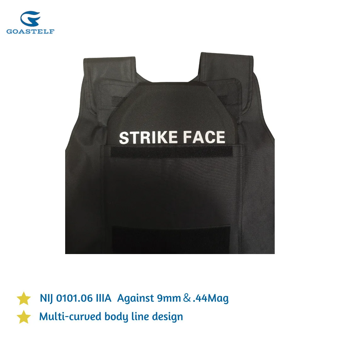 10 x 12 дюймов, многоизогнутая баллистическая пластина NIJ IIIA PE, 25x30 см, тактический жилет, пуленепробиваемая пластина, бронежилет от 9 мм и .44Mag
