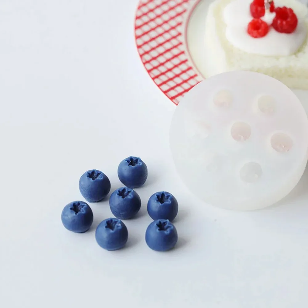 Cute 3D Candle Silicone Mold Simulation Fruit Blueberry Raspberry Shaped Chocolate Mold DIY Cake Decorating Tool Homemade