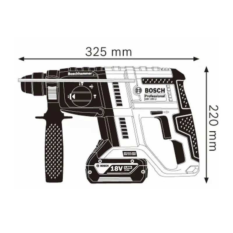 Bosch Brushless Hammer GBH180-LI New SDS Cordless Electric Hammer 18V Multifunctional Lithium Impact Electric Drill Power Tools