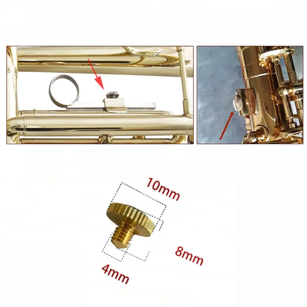 For Trumpet Valve Slide Finger Ring Screws Pull Hook Screws Metal Replacement Part For For Trumpet Valve Slide Accessories