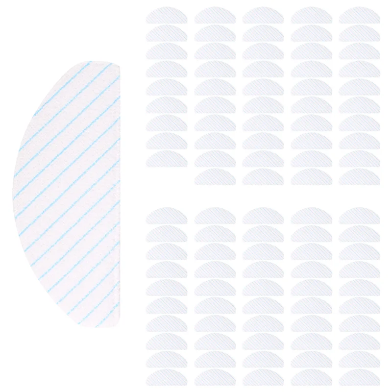 100 عبوة من وسادات الممسحة للاستعمال مرة واحدة متوافقة مع المكنسة الكهربائية الروبوتية Ecovacs Deebot Ozmo T8 AIVI-A58E