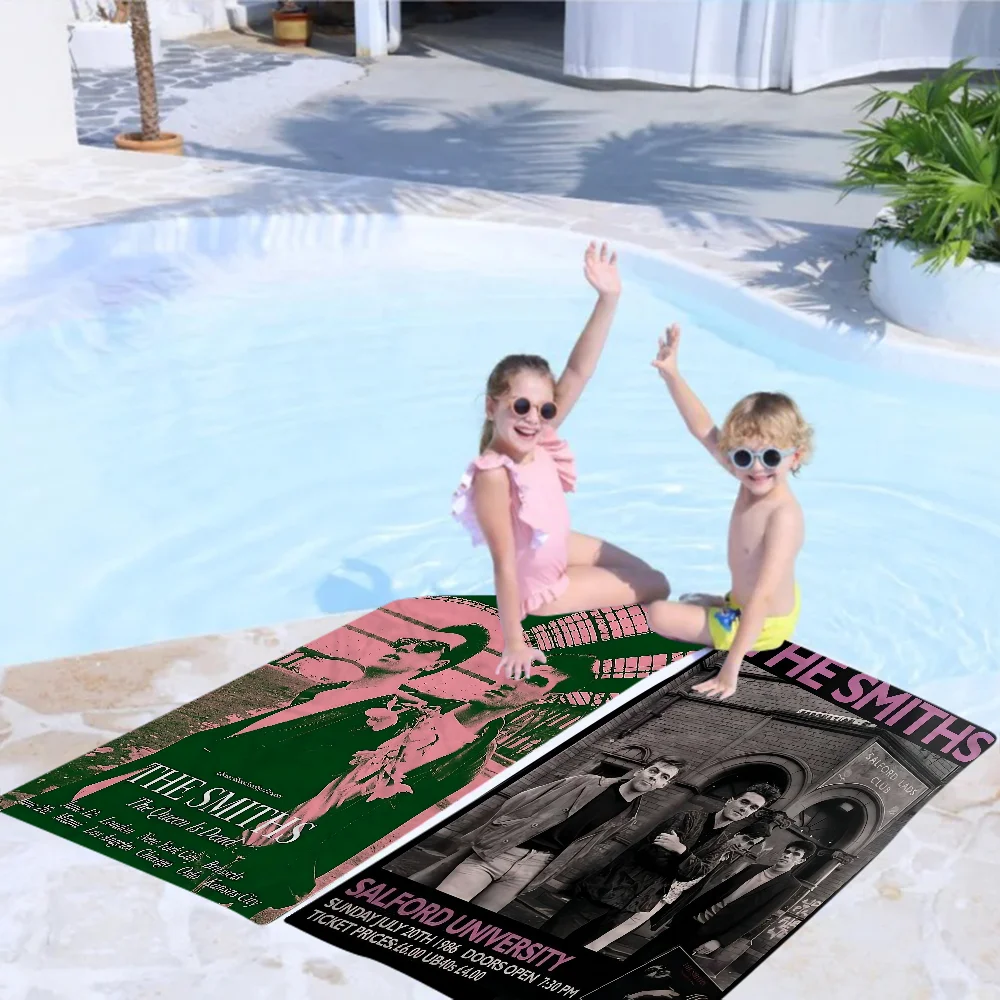 

Rock Band T-The S-Smiths Microfiber Printed Beach Towel Mountain Climbing Yoga Beach Swimming Running Absorbent Soft Towel