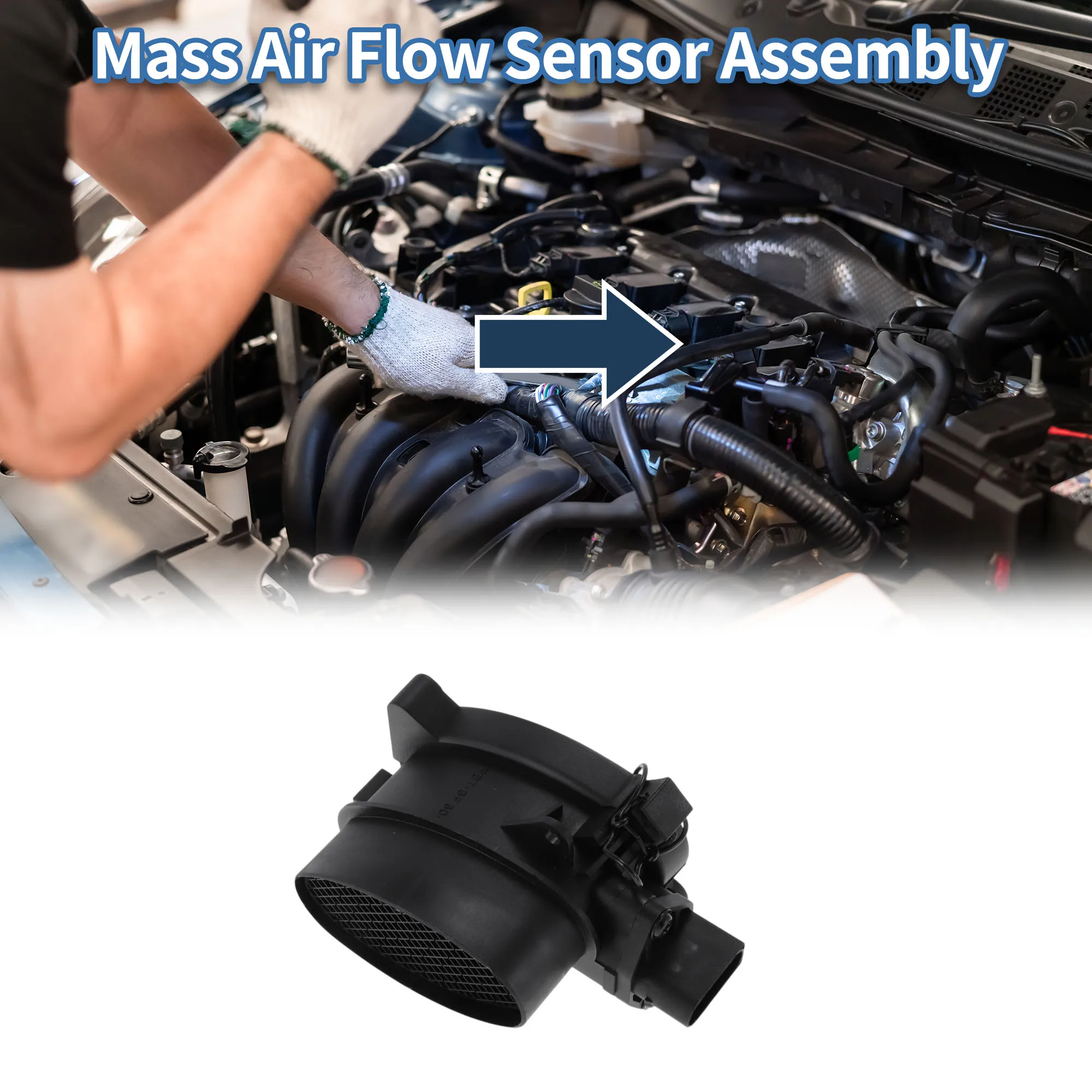 

UXCELL Датчик массового расхода воздуха в сборе No MHK101130 Датчик массового расхода воздуха MAF для mg Zt 2001-2005 Пластик Металл 1 шт.