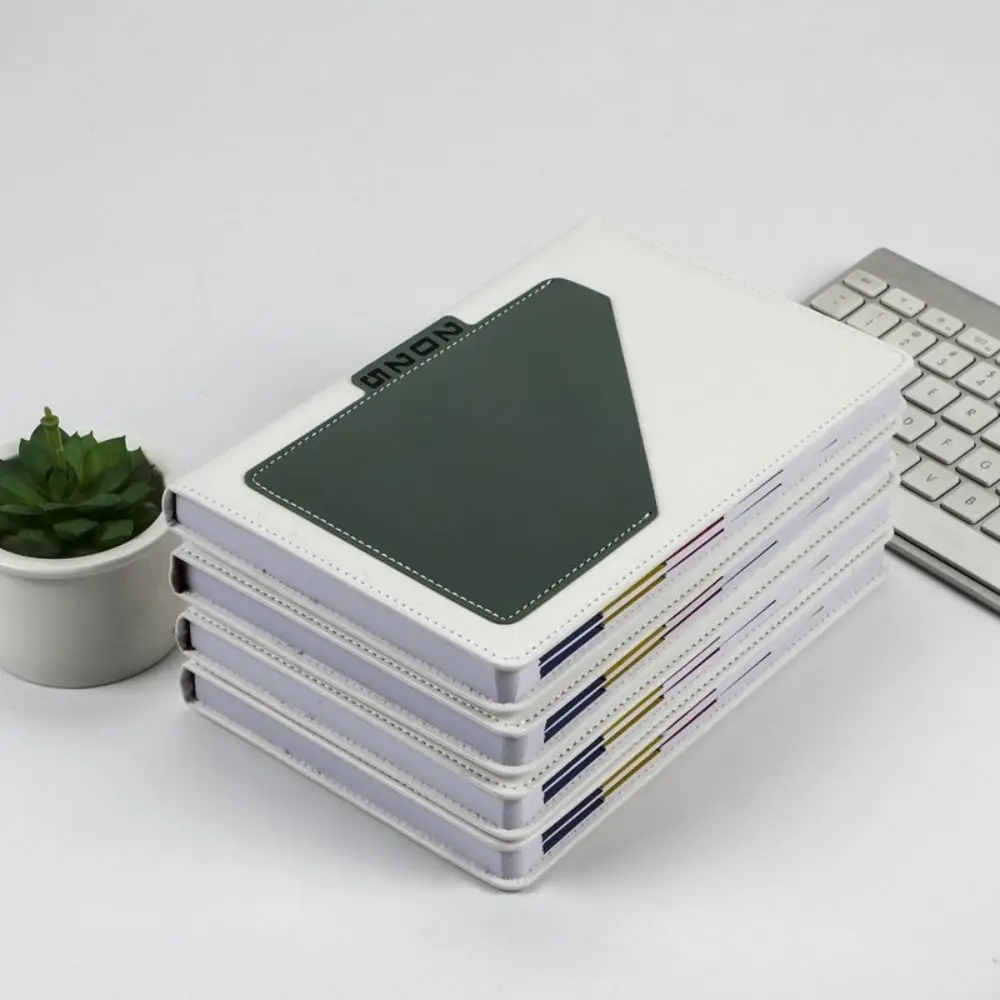 Horario anual 2025, cuaderno con horario, diario A5, planificador de trabajo de oficina, textura de 312 páginas, cuaderno de Plan de eficiencia de cuero PU