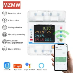 Tuya MCB 3P4W WiFi Photovoltaic Smart Meter Voltage Imbalance Protection Multifuction Circuit Breaker Without Leakage Protection