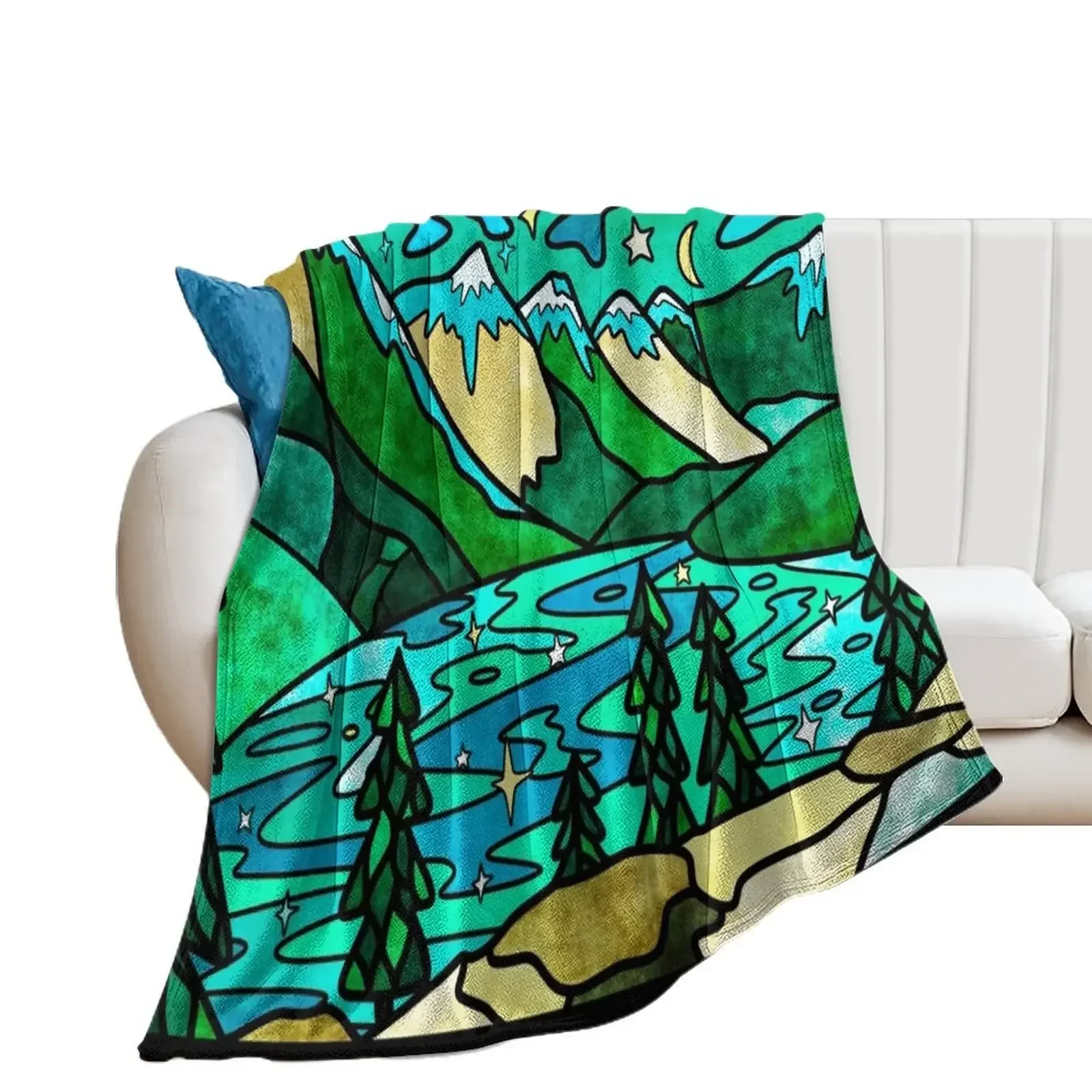 Banff National Park Throw Blanket Furrys Luxury Brand wednesday Blankets