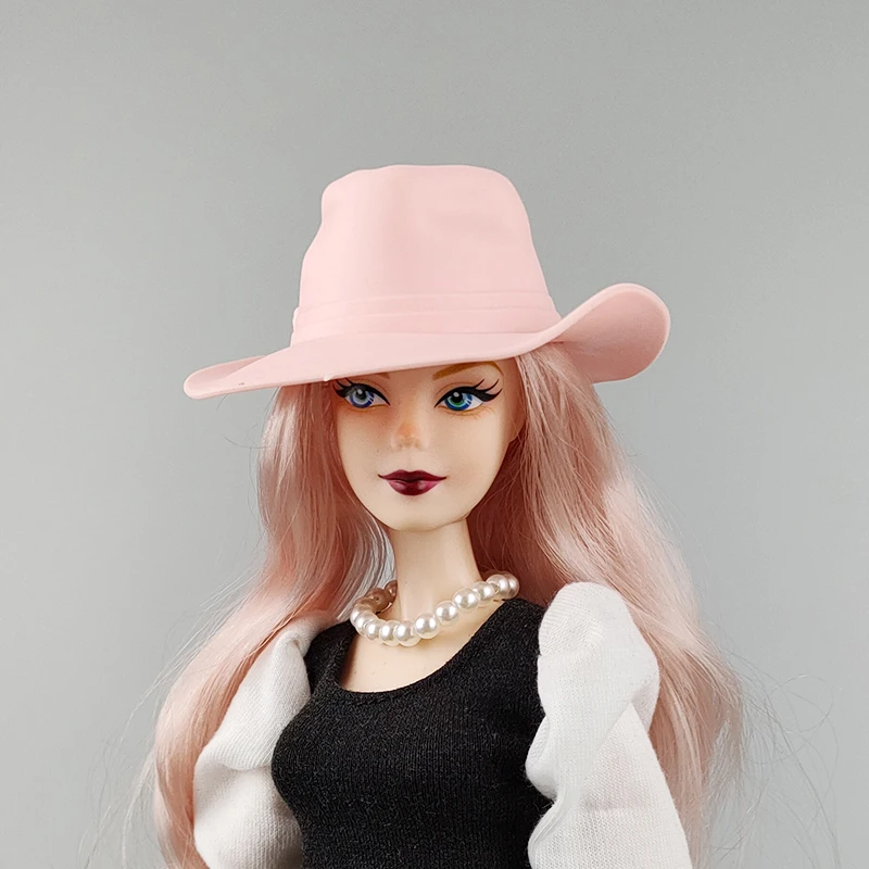 Plastic Hat Helmet 1/6 Miniature Doll Accessories Headwear Big Beach Hats for 11.5