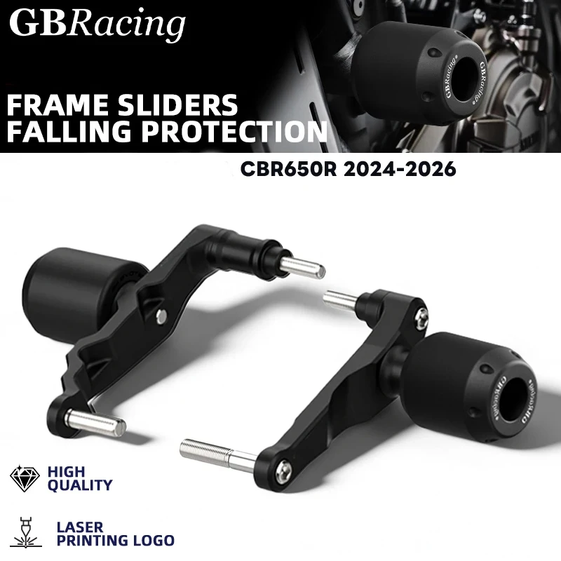 Protetor de Queda V2 GBRacing para Motocicletas CBR650R 2024-2026 - Acessório de Proteção de Carenagem e Quadro (Frame Slider)
