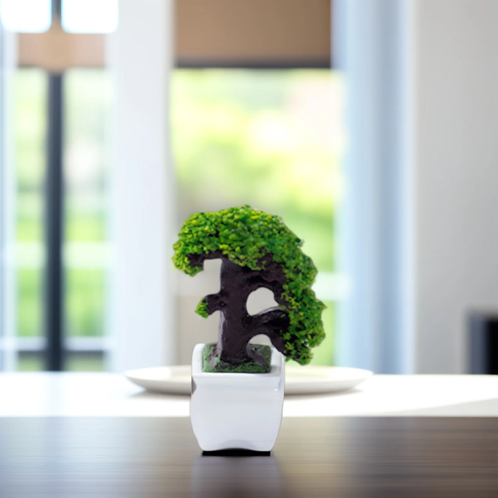 

7pcs Miniature Bonsai Plants Fake Pine Tree For Micro Landscape Garden Decor Welcoming Tree Resin Scenery Trees