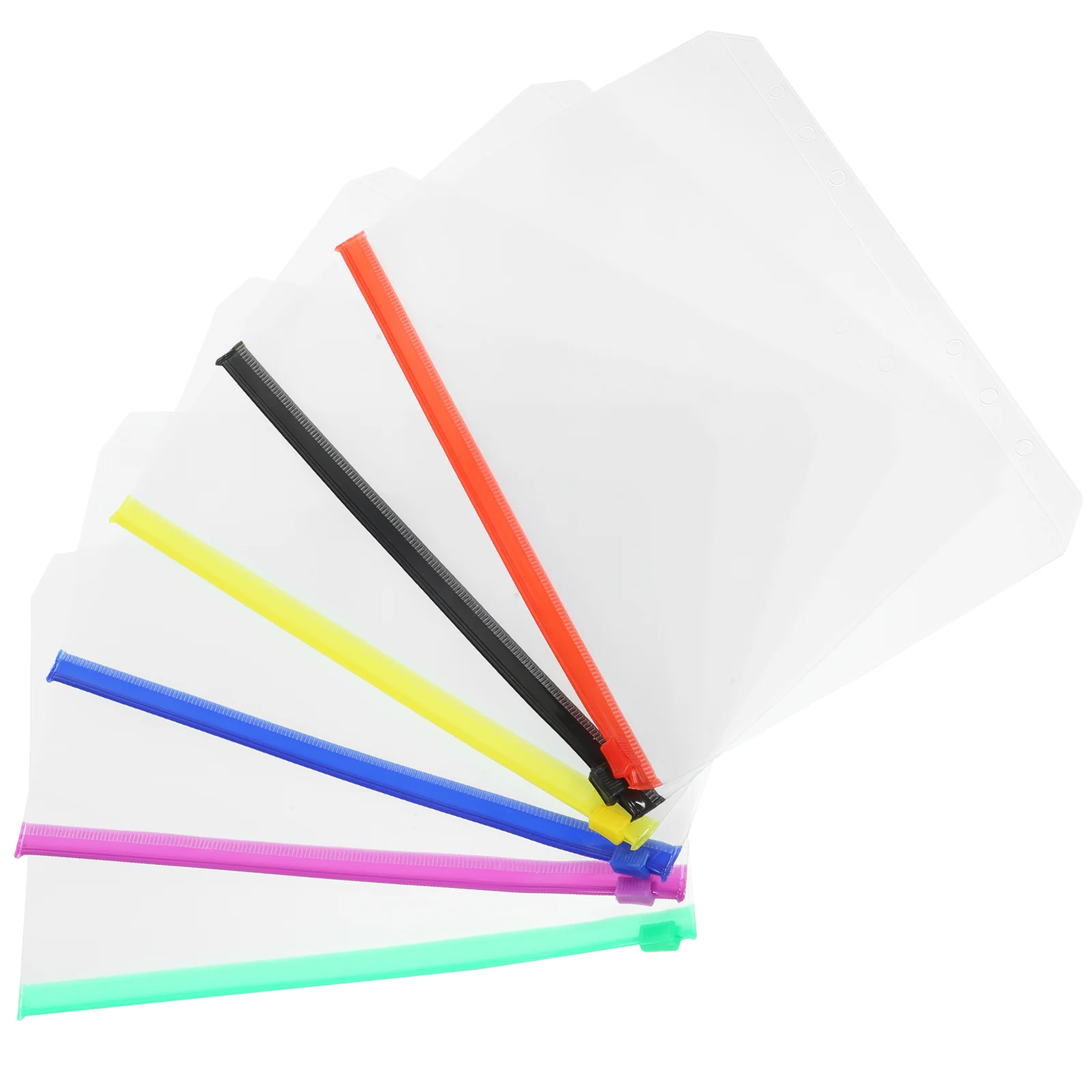 12 Pcs Notebook Storage Document Bag Binder Pocket Notepad Zip Zipper A5 Pockets Pencil Pouch Pvc Thick Extra Refill