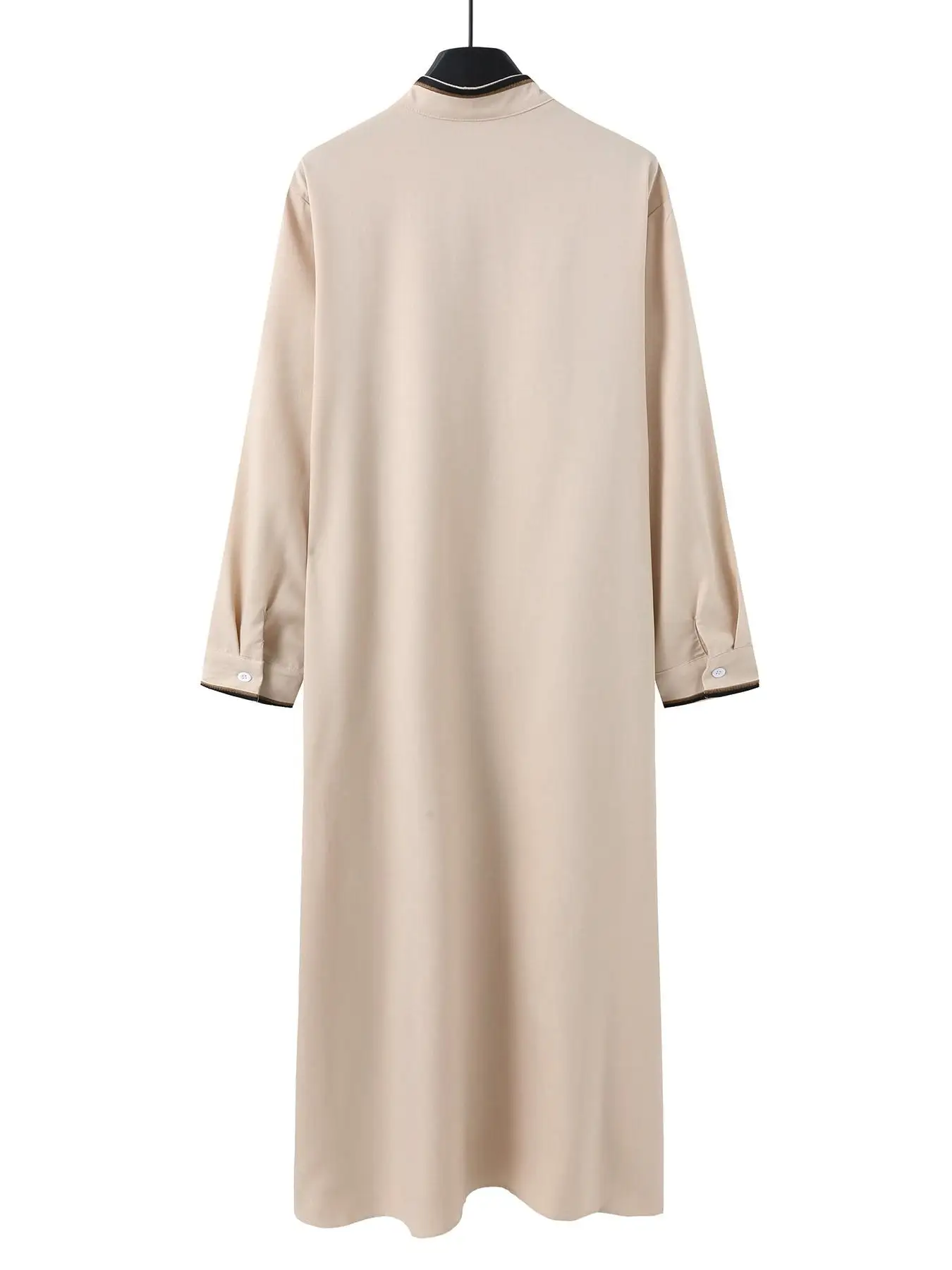 Middle East African Muslim Embroidered Stand Collar Long Sleeve Loose Robe Traditional Ethnic Style Business Dinner Party Clothi