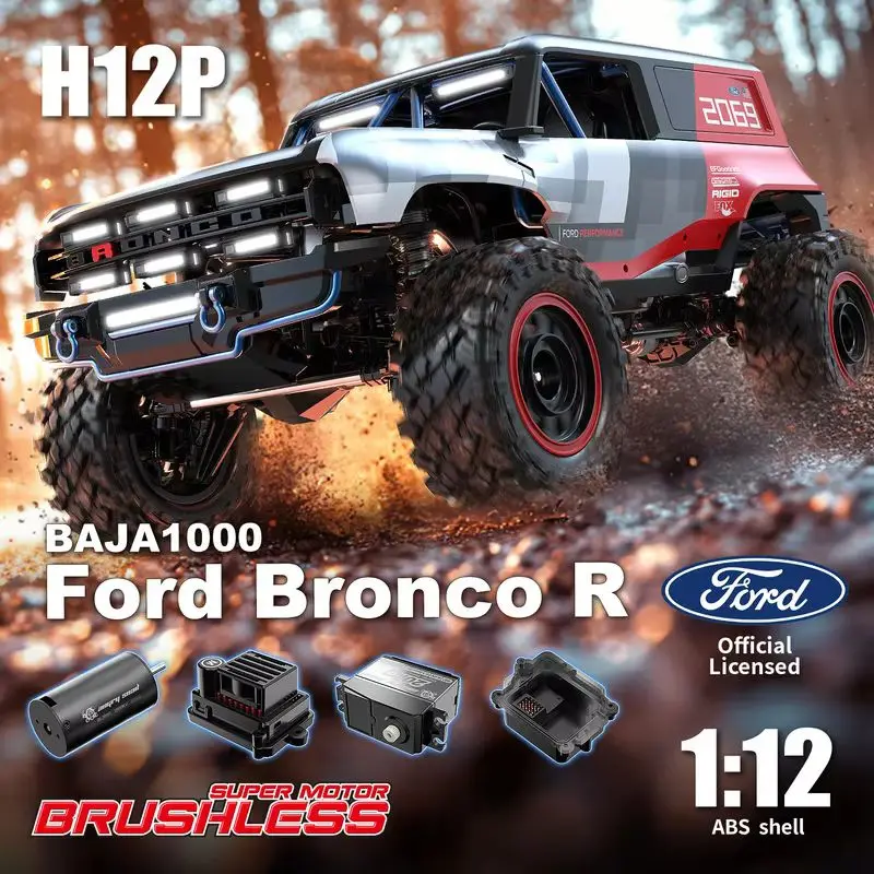 Mjx HYPER GO H12P Remote Control Car 1/12 Sensorless Brushless 4wd Off-Road Climbing Car Simulation Model Toy Holiday Gift