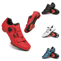 New Professional Cycling Shoes Men Locking Booster Shoes Breathable Turn Buckle Women SPD Hard-Soled Road Cycling Shoes