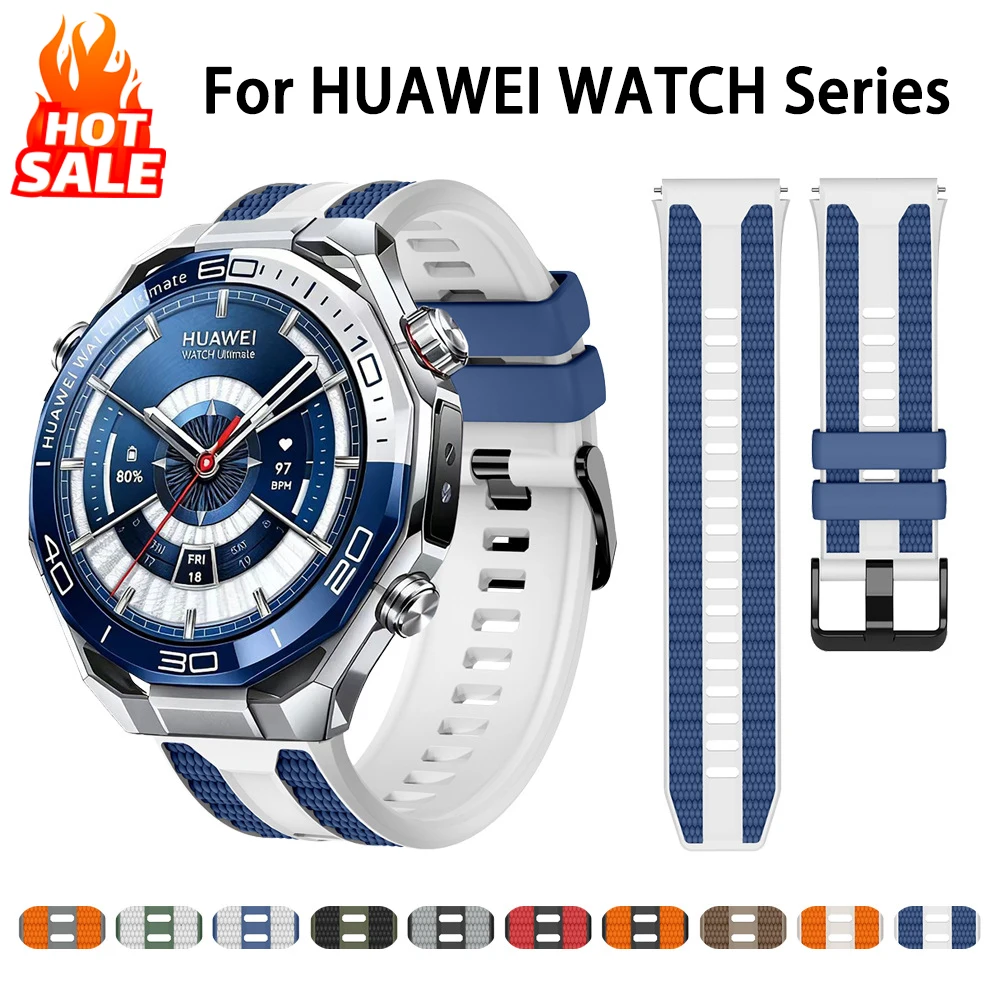 Официальный ремешок 22 мм для HUAWEI WATCH GT 6 5 4 46 мм/Ultimate 2/Watch GT 4 5 6 Pro Series, композитный силиконовый браслет Correa