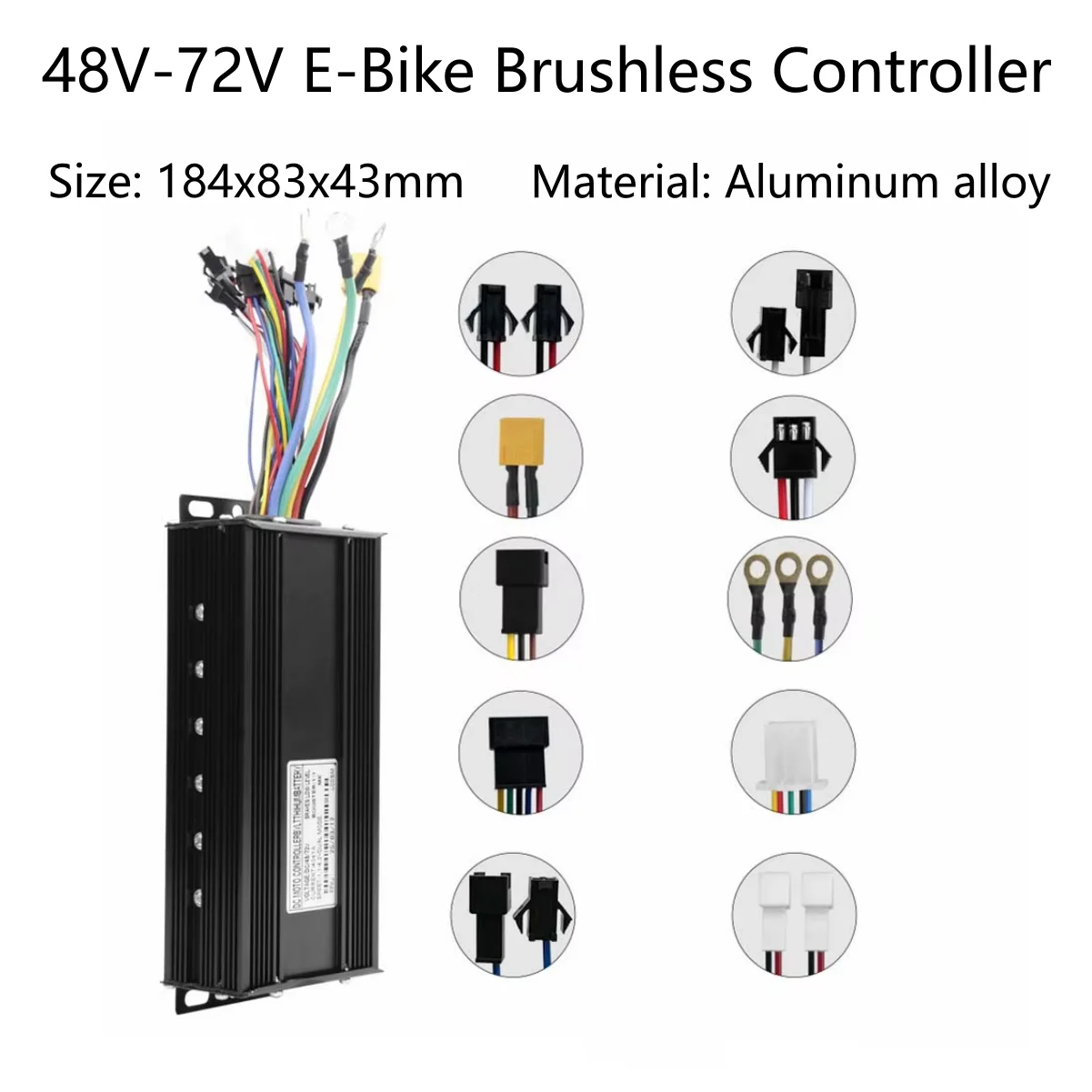 

Электрический велосипед 48 В 72 В 40 А для бесщеточного контроллера, интеллектуальный дизайн с 3 режимами синусоидальной прямоугольной волны и меньше Холла