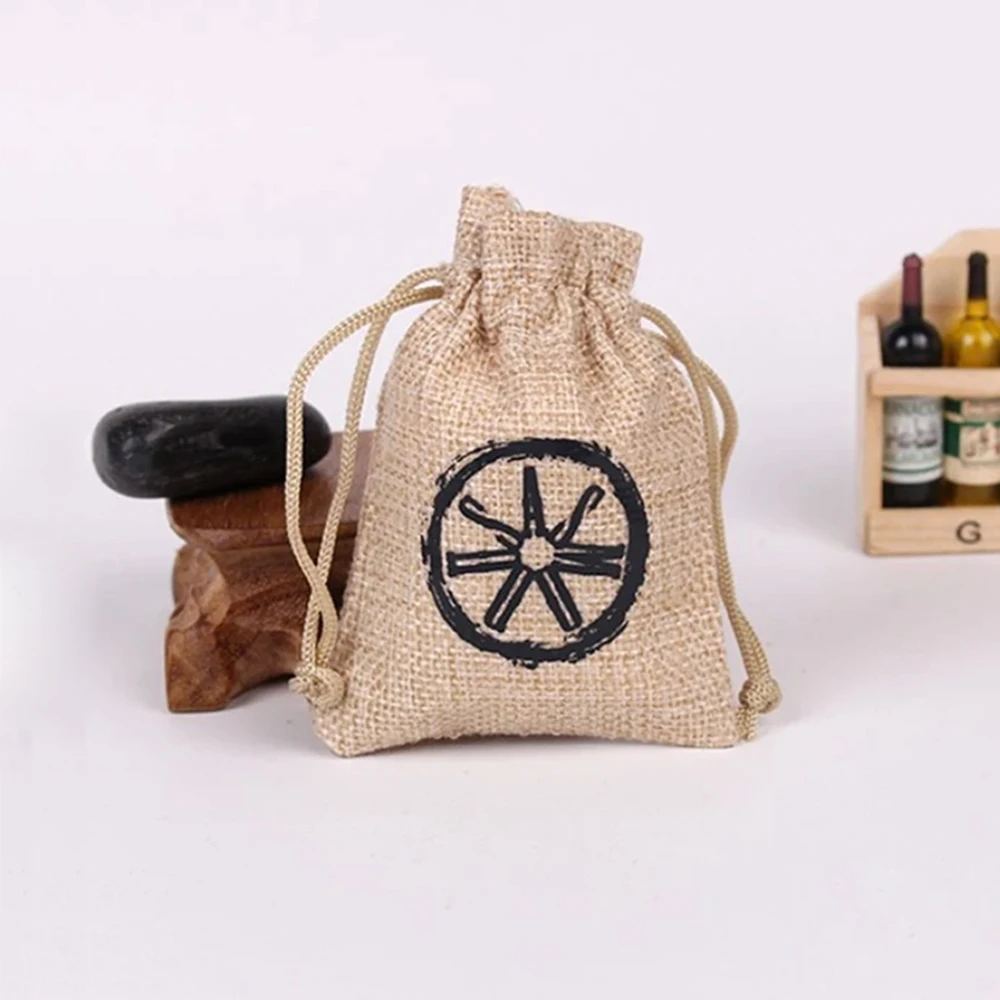 

Personalized Natural Jute Burlap Gift Bags with Drawstring Pouches for Wedding Christmas Candy Jewelry Packing Organizer