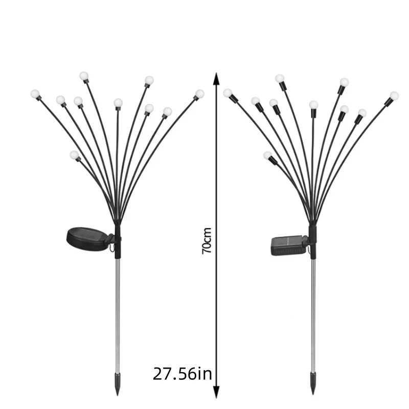 6/8/10 LED słoneczne świetliki zasilane światła ogrodowe zewnętrzna dekoracja ogrodowa światła ogrodowe lampy ogrodowe świetlika z fajerwerków