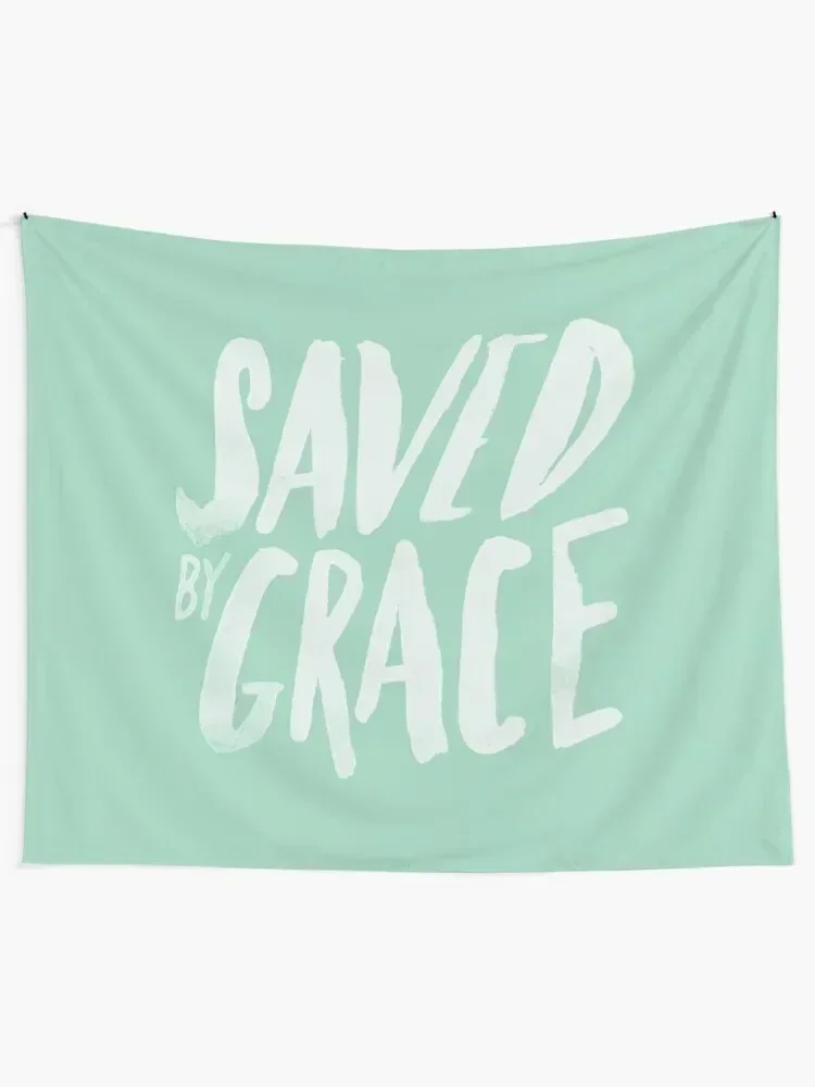 Saved by Grace x Mint Tapestry Christmas Decoration Bedroom Decor Aesthetic Tapestry