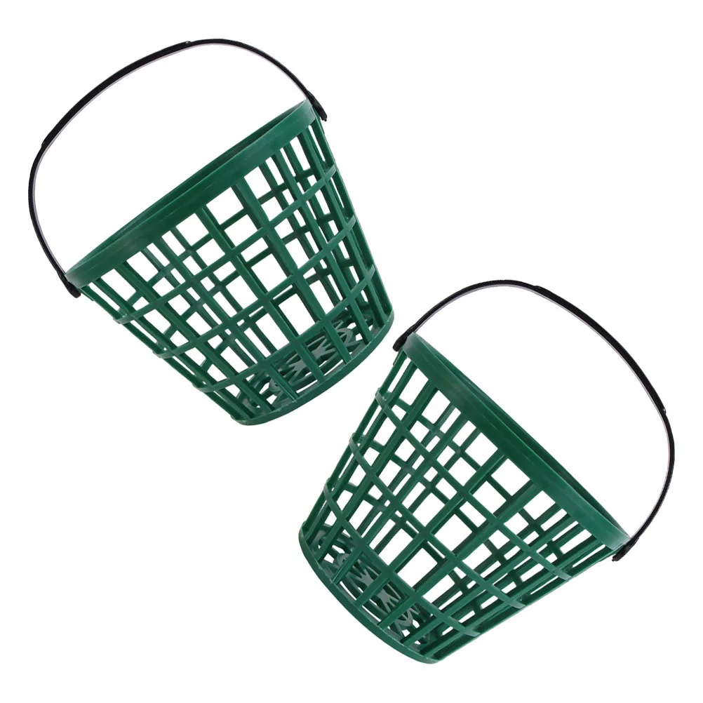 

2pcs Golf Ball Storage Basket Plastic Holder Capacity Lightweight Portable Outdoor Sports Ball Collector Bucket For Golf