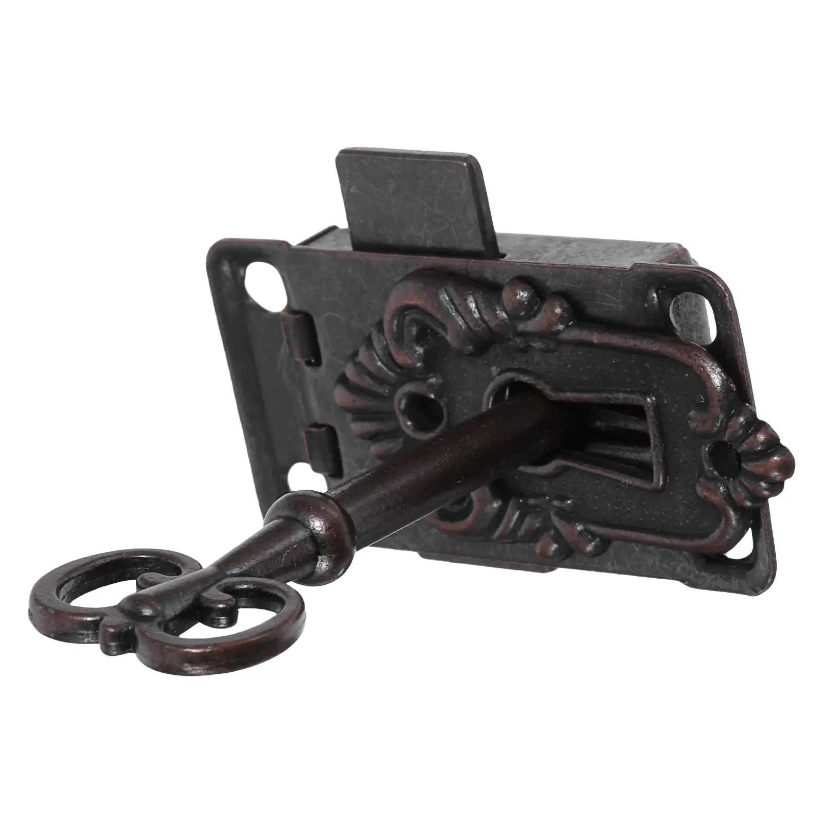 

Furniture Lock Red Bronze Wooden Gift Mirror Jewelry Box Latch Hook Locks Alloy Packing Buckle Durable Hardware