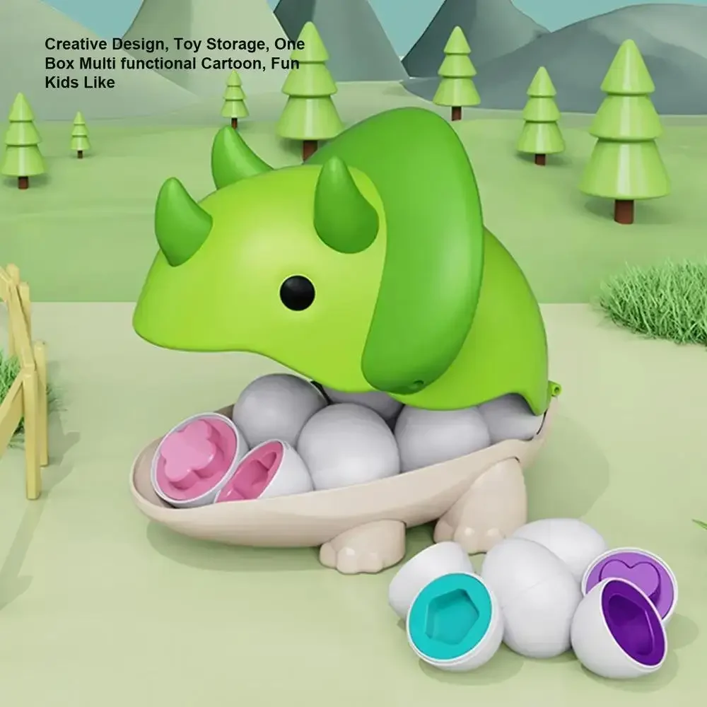 Matching Eggs Toys for Toddlers Kid Children's Dinosaur Egg Storage Box Shape Color Recognition Twisted Egg Baby Educational Toy