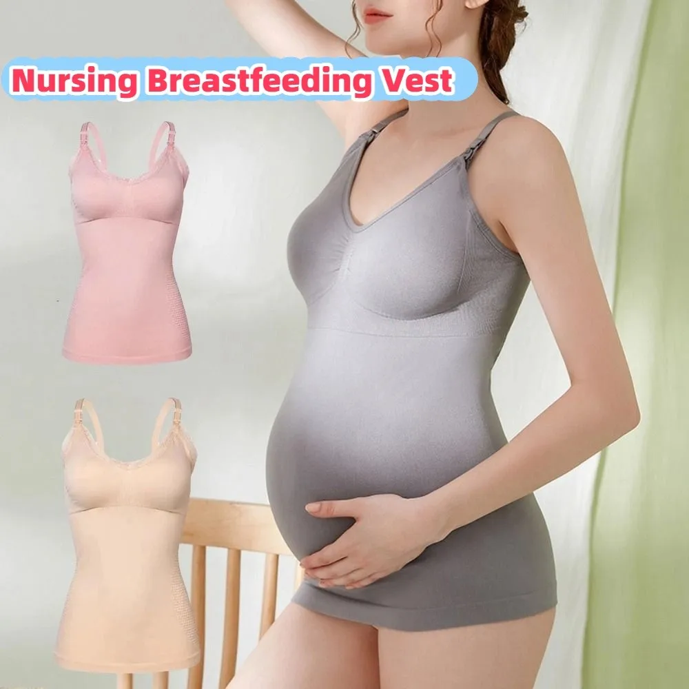 

Breathable Pregnant Women's Camisole Comfortable Soft Breastfeeding Camisoles Nursing Vest Pregnancy Special Maternity Underwear