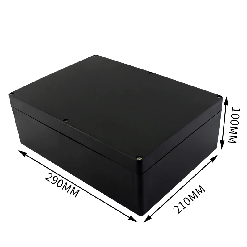 290x210x100mm Large Black Waterproof ABS Plastic Enclosure Electronic Enclosures Junction Box PCB Wire Terminal Enclosure