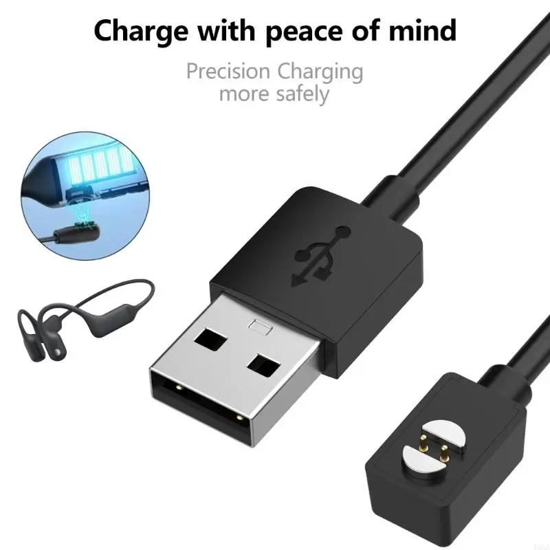 Replaceable Charging Cable for PurFree (BC01) Bluetooth-compatible Bone Conductions Headphones USB