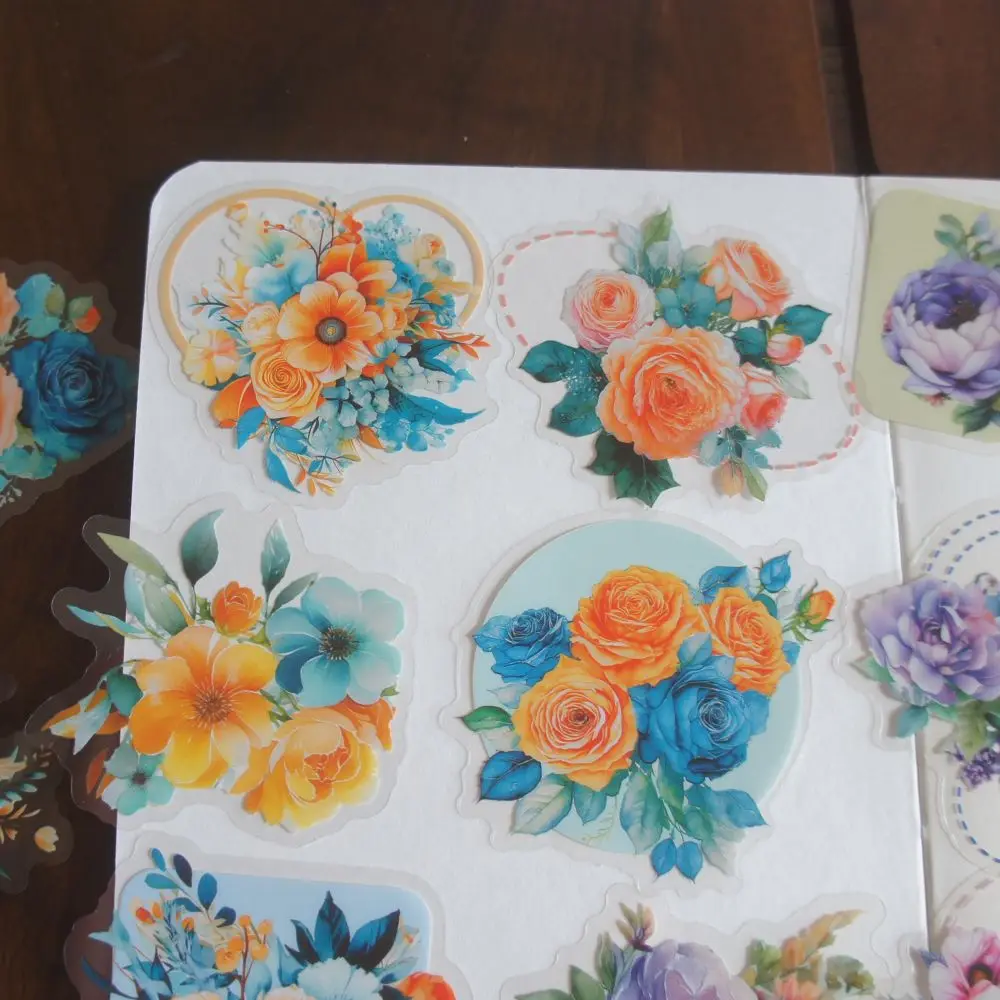 

18pcs Colorful Bouquet Design PVC Sticker Scrapbooking DIY Gift Packing Label Decoration Tag