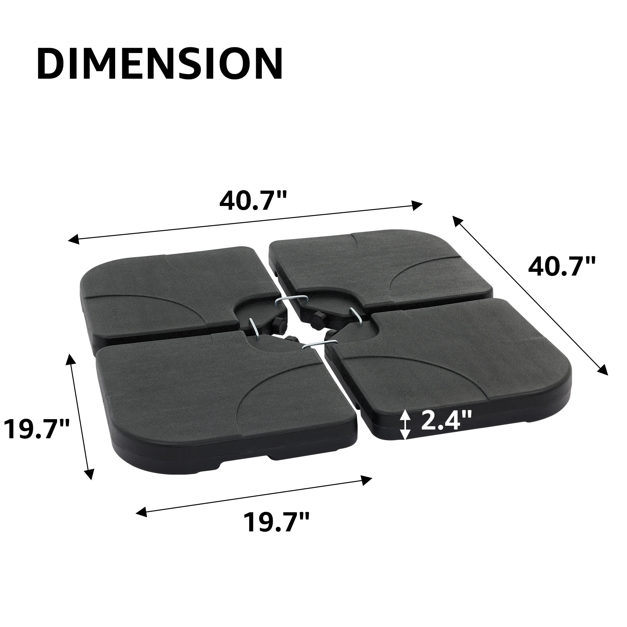 JARDINA Outdoor Patio Resin Free Standing Umbrella Base