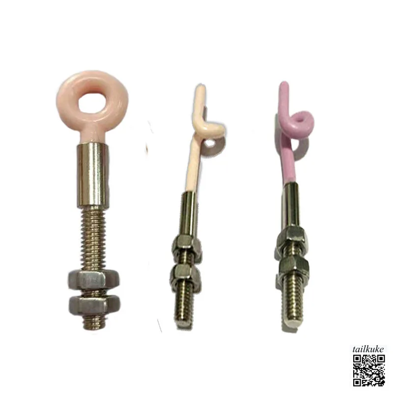 Ceramic Pig Tail Winding Machine with Coil Weaving Yarn Guide Hook, Circular Ceramic Ring, 99 Ceramic O-shaped Lifting Ring