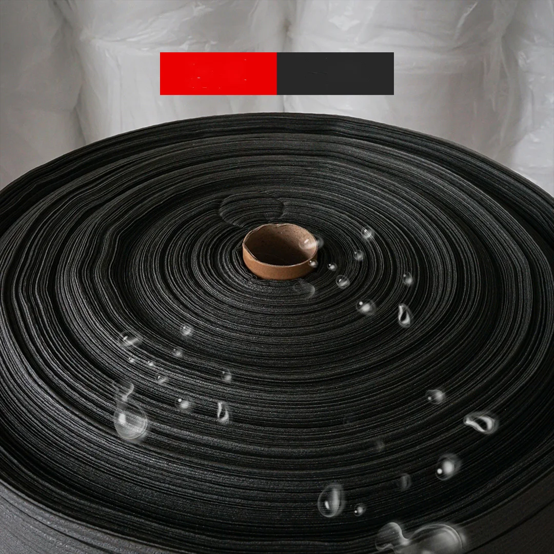 30/40CM Black EPE Pearl Cotton Roll 2mm Thick 20/30m Long Shock-Absorbing Foam Filled for Product Protection or DIY Decoration