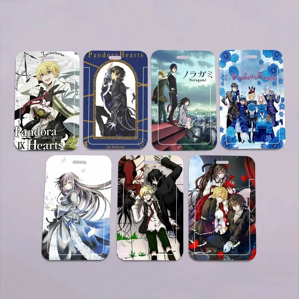 

Черные держатели для карт с логотипом Pandora Hearts Anime, для студенческих карт питания и удостоверений личности, для школы.