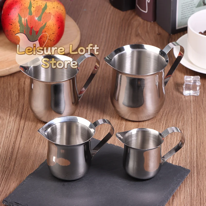 

Кувшин для вспенивания молока из нержавеющей стали 60-240 мл — вспениватель кофе бариста с прецизионным носиком, пищевой кувшин для сливок