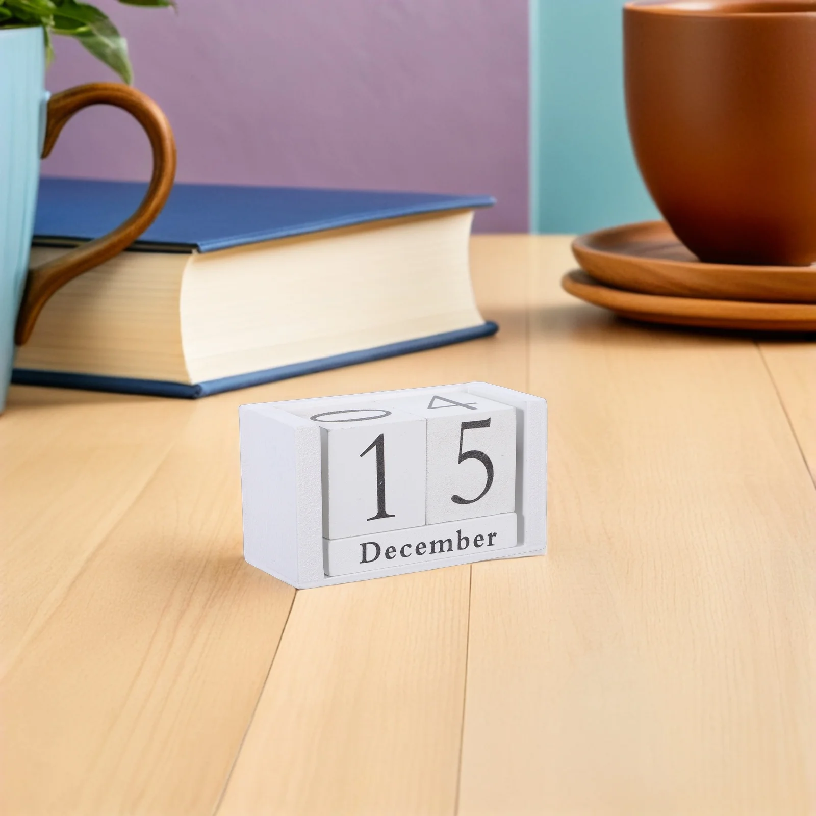 

Многоразовый деревянный вечный настольный календарь, винтажный деревянный блок, дисплей даты, регулировка месяца, дня, элегантный дизайн, домашний офис