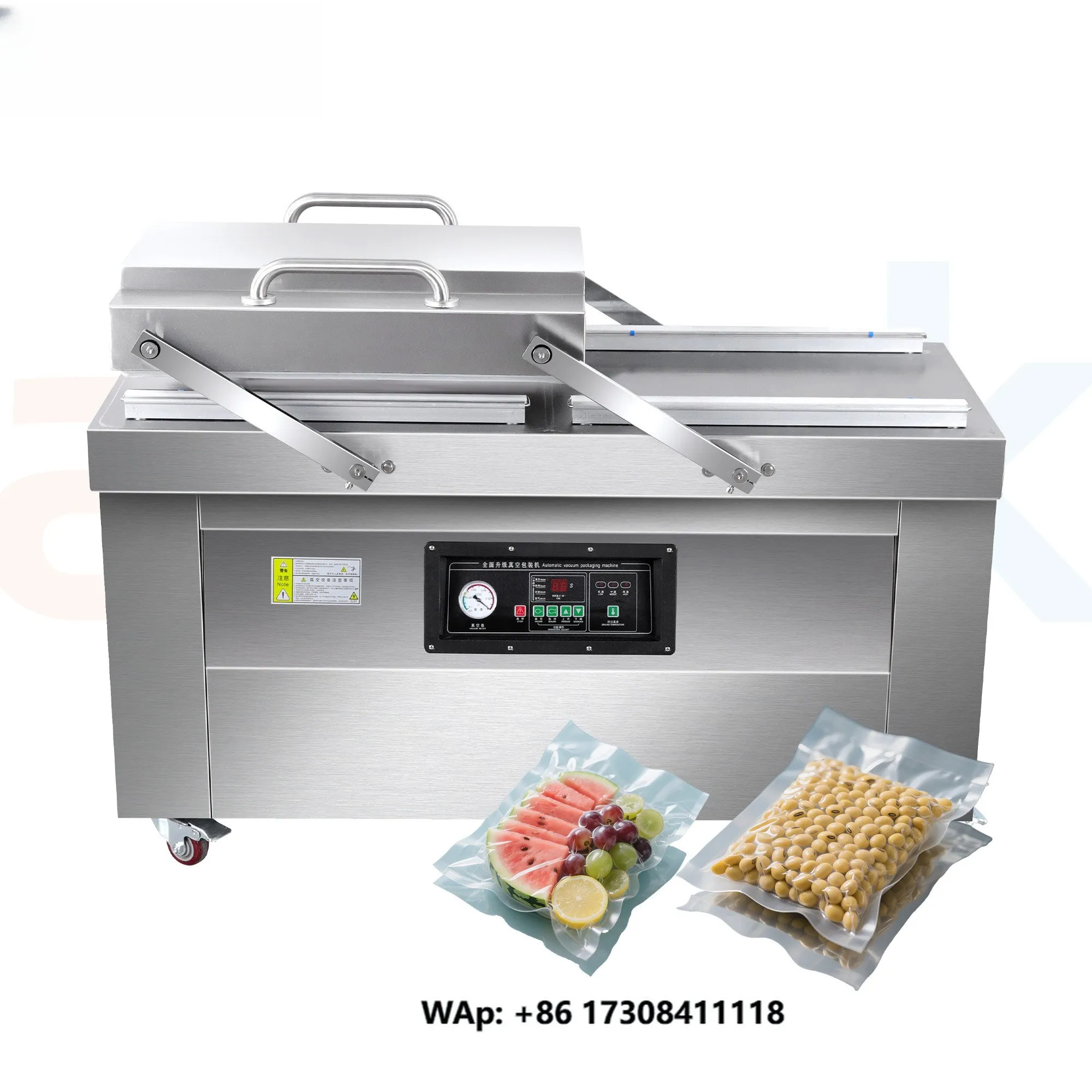 Double Chamber Vacuum Packaging Machine Bread Fruits Vegetables Grain  Sealing Vacuum Machine